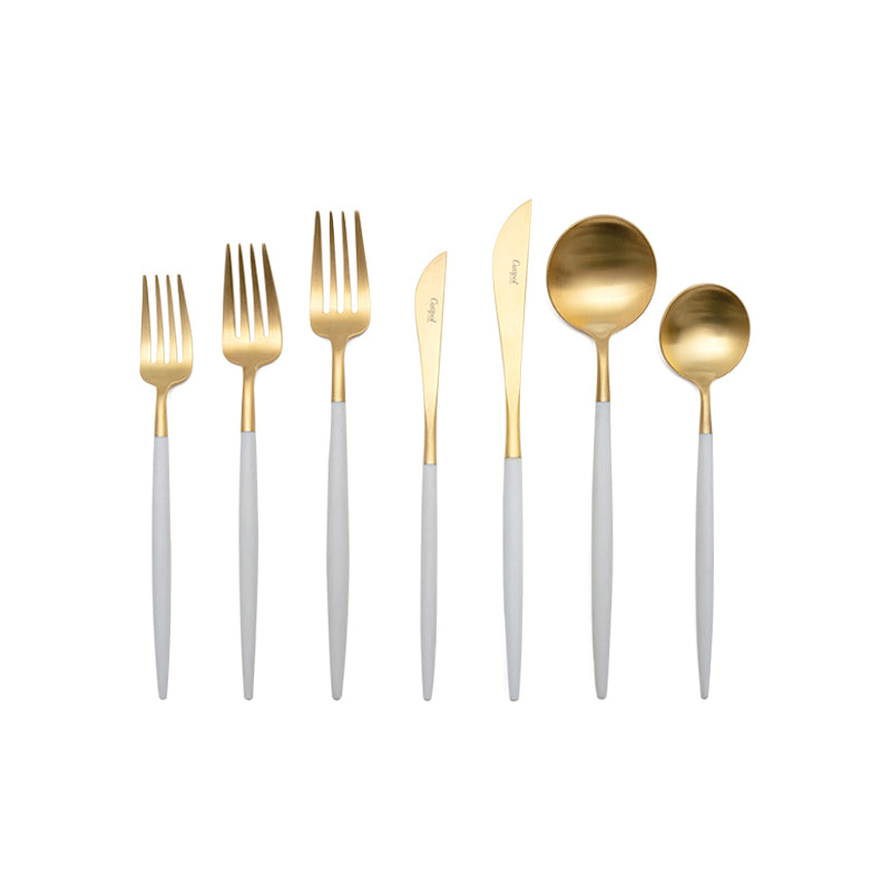 GOA WHITE/GOLD DINNER SPOON