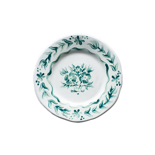 SIMPLY GREEN FLORAL SALAD PLATE