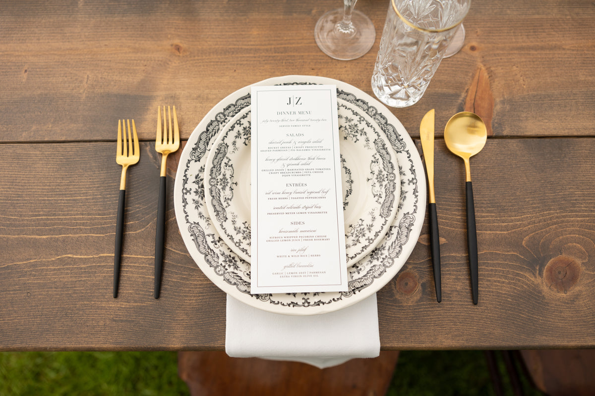 ROSE BLACK DINNER PLATE