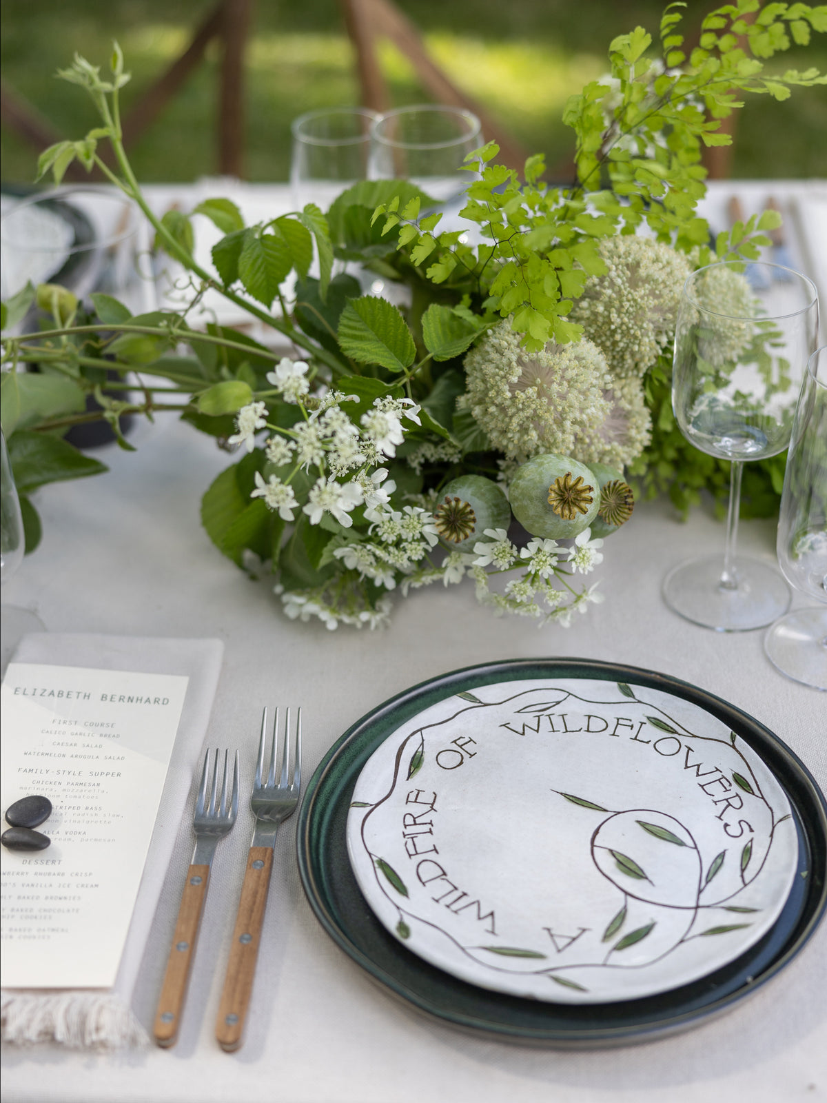 W/R/F WREATH DINNER PLATE