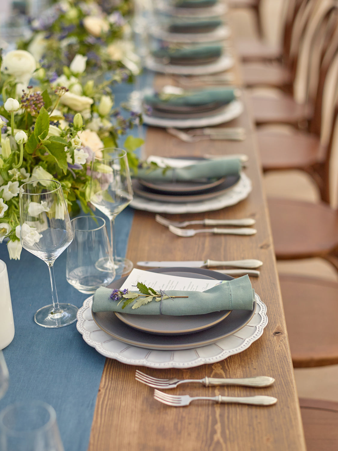 HEATH INDIGO SLATE SALAD PLATE