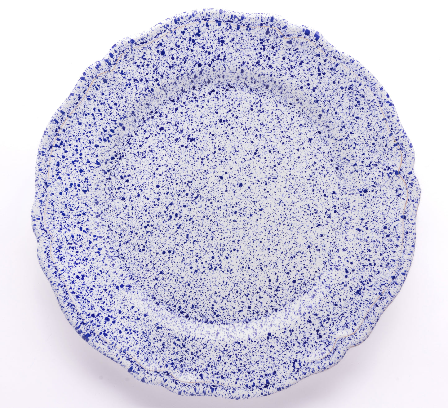 ALPINE SPLATTER CHARGER PLATE IN BLUE