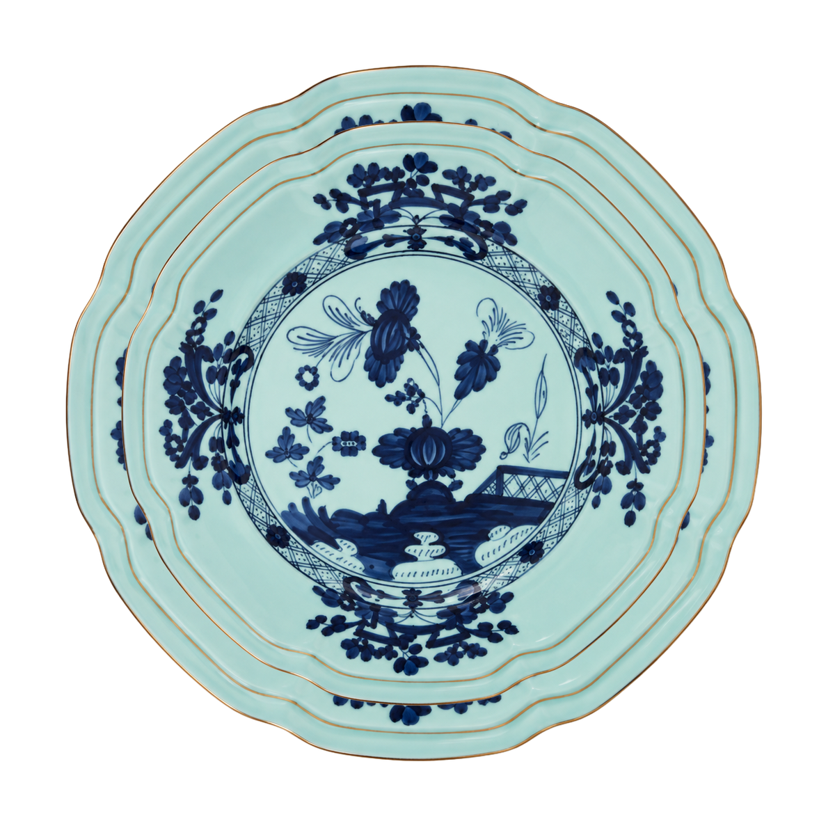BLUE GINORI SALAD PLATE
