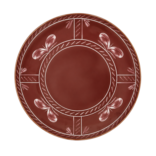 CANYON CLAY BURGUNDY CHARGER
