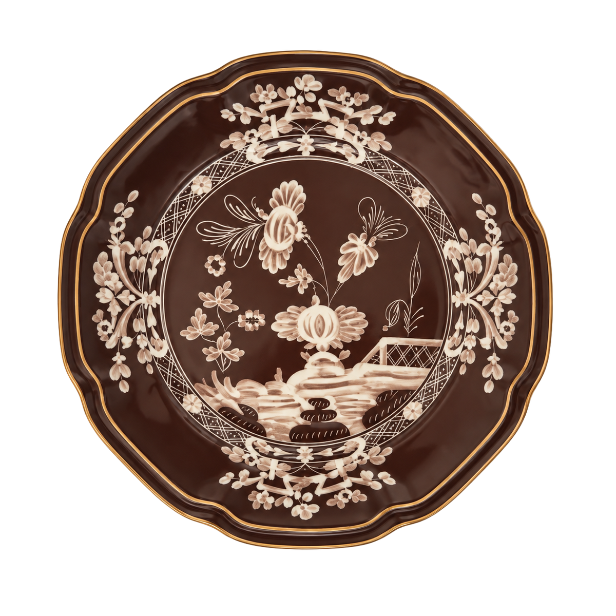 GINORI DINNER PLATE BROWN