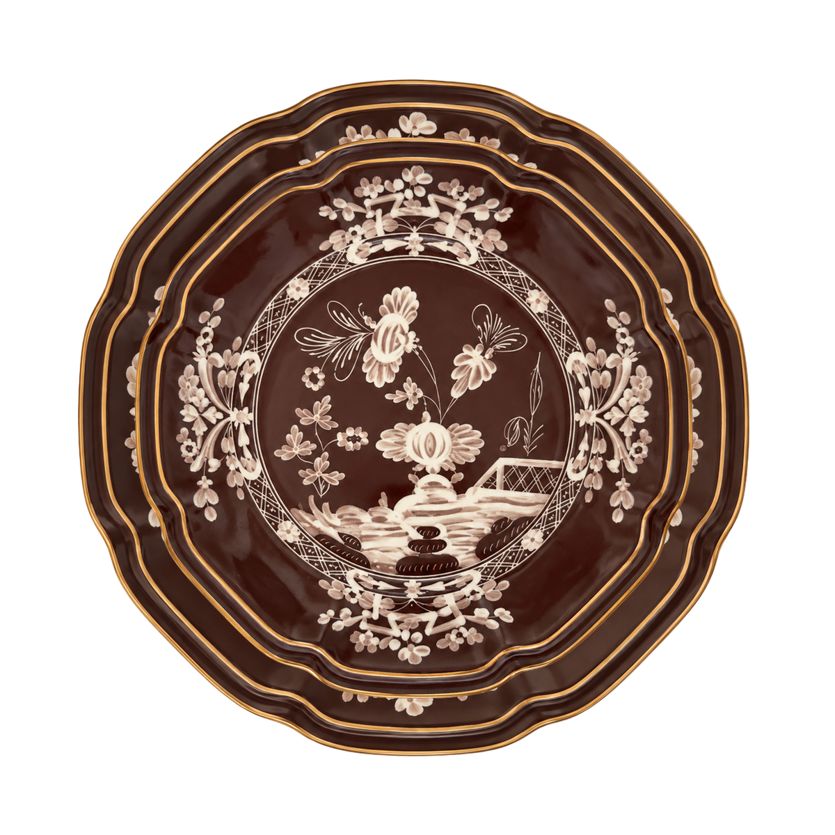 GINORI DINNER PLATE BROWN