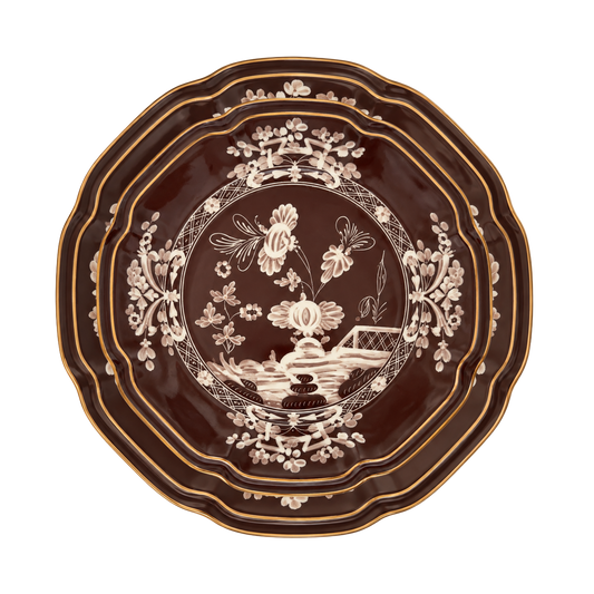 GINORI SALAD PLATE BROWN