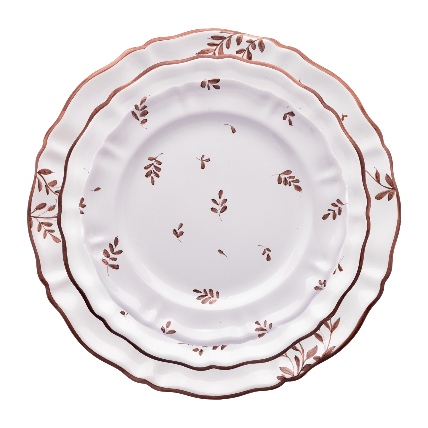 MOUSTIERS CHARGER PLATE IN CHOCOLAT