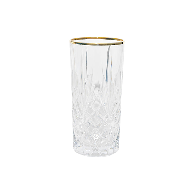 MELODIA | GOLD RIM CRYSTAL ROCKS GLASS