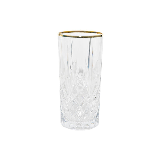 MELODIA | GOLD RIM CRYSTAL HIGH BALL