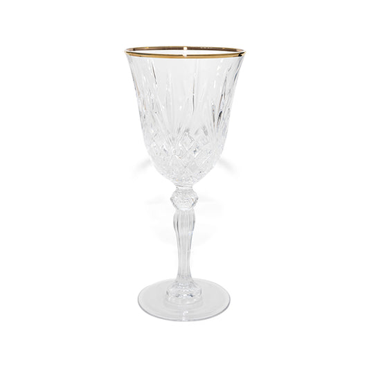 MELODIA | GOLD RIM CRYSTAL ROCKS GLASS