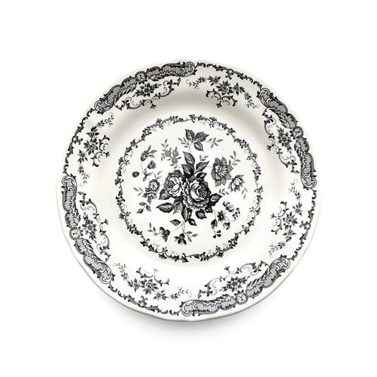 BLACK ROSE DINNER PLATE
