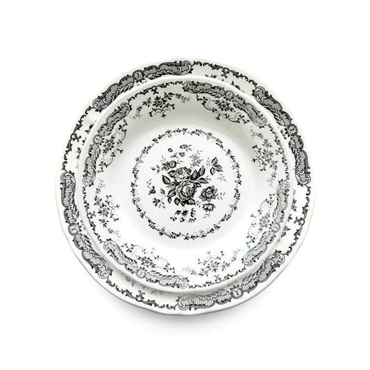 BLACK ROSE DINNER PLATE