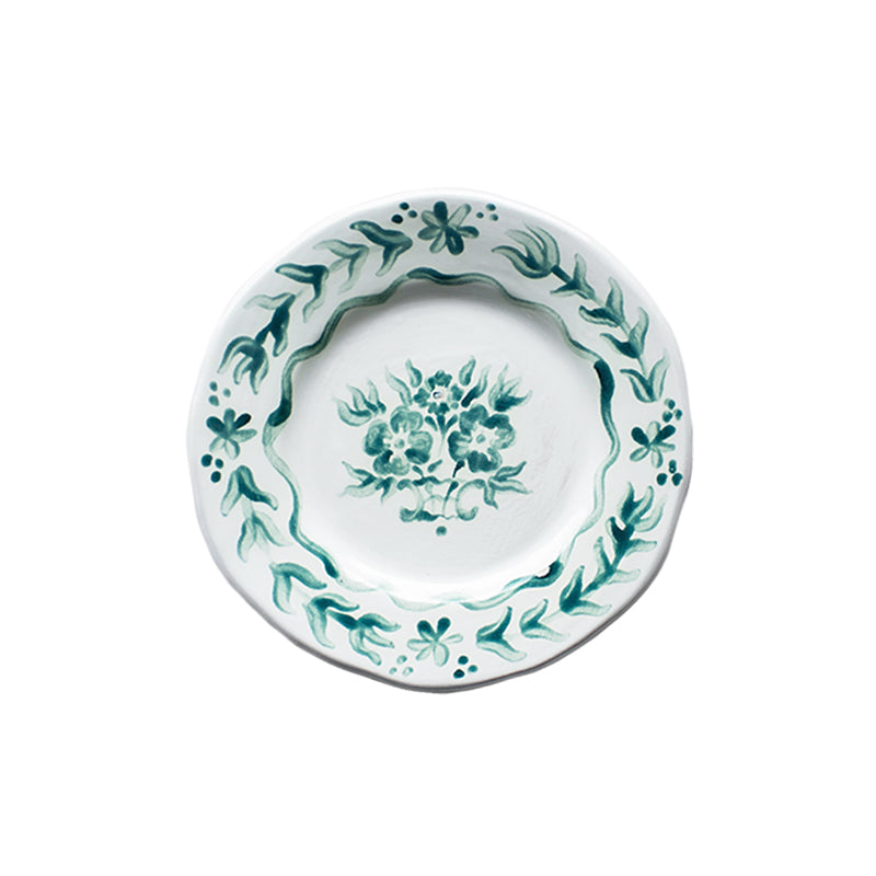 SIMPLY GREEN FLORAL SALAD PLATE